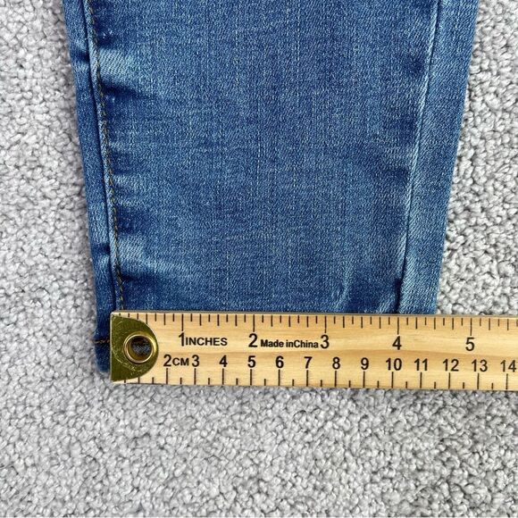 Judy Blue Jeans Women's 7/28 Blue Skinny High Rise Dark Denim Distressed - Picture 11 of 12